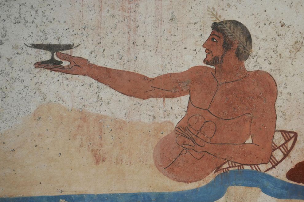 Paestum - Affresco Tomba Del Tuffatore