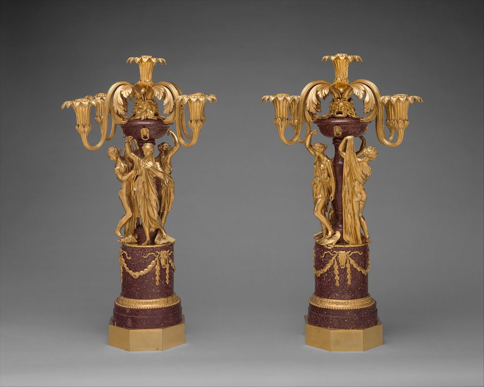 Coppia di candelabri a cinque luci 1774 New York, Metropolitan Museum of Art (Foto Lorenzo Cardelli - Wikimedia Commons / Metropolitan Museum of Art di New York)