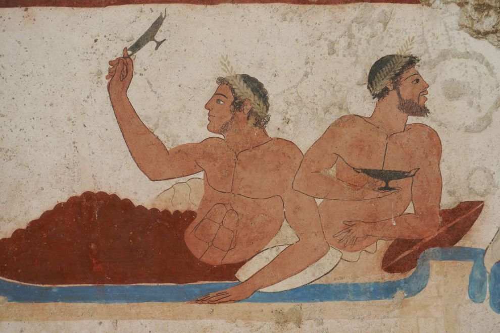 Paestum - Affresco Tomba Del Tuffatore