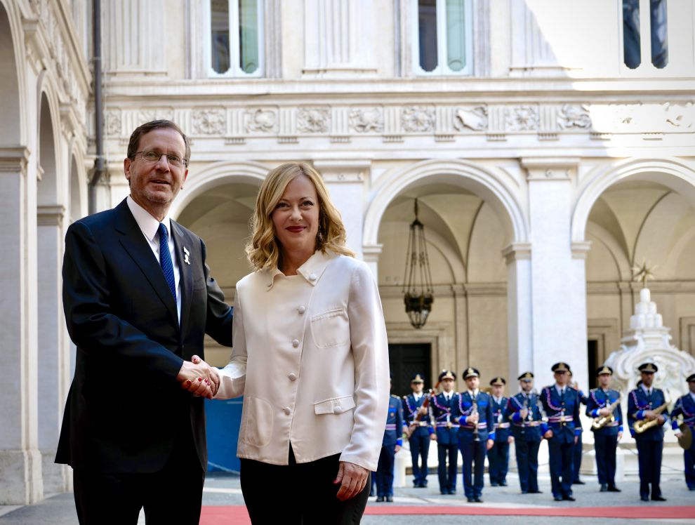 Isaac Herzog e Giorgia Meloni (Foto Ufficio Stampa Palazzo Chigi - licenza CC-BY-NC-SA 3.0) 