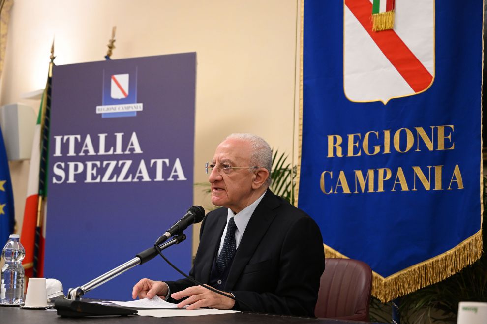 Il presidente della Regione Campania Vincenzo De Luca